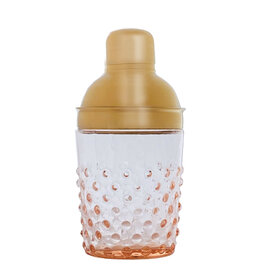 14 oz. Stainless Steel & Hand-Blown Glass Hobnail Cocktail Shaker