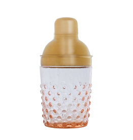 14 oz. Stainless Steel & Hand-Blown Glass Hobnail Cocktail Shaker