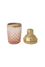 14 oz. Stainless Steel & Hand-Blown Glass Hobnail Cocktail Shaker