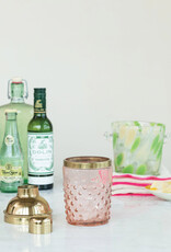 14 oz. Stainless Steel & Hand-Blown Glass Hobnail Cocktail Shaker