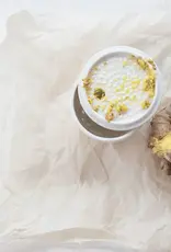 Stoneware Garlic/Ginger Grater/Storage, White