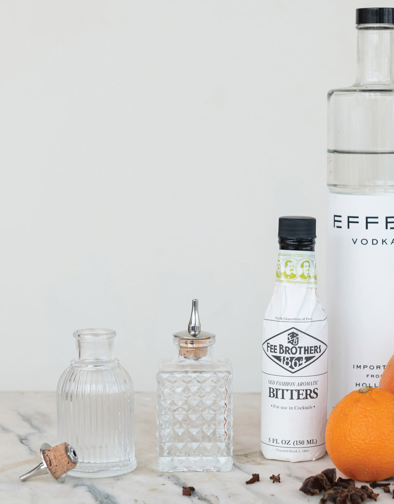 2 oz. Pressed Glass Bitters Bottle with Spout, 2 Styles