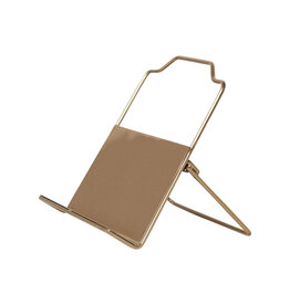 Metal Standing/Foldable Book Holder, Gold Finish