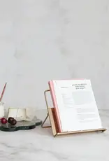 Metal Standing/Foldable Book Holder, Gold Finish