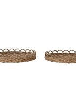 Decorative Woven Seagrass Scalloped Trays