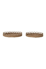 Decorative Woven Seagrass Scalloped Trays