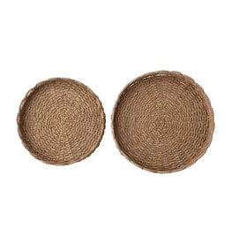Decorative Woven Seagrass Scalloped Trays