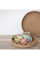 Decorative Woven Seagrass Scalloped Trays
