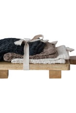 Waffle Weave Dish Cloths w/ Cheese/Serving Board, Set of 4 Tied