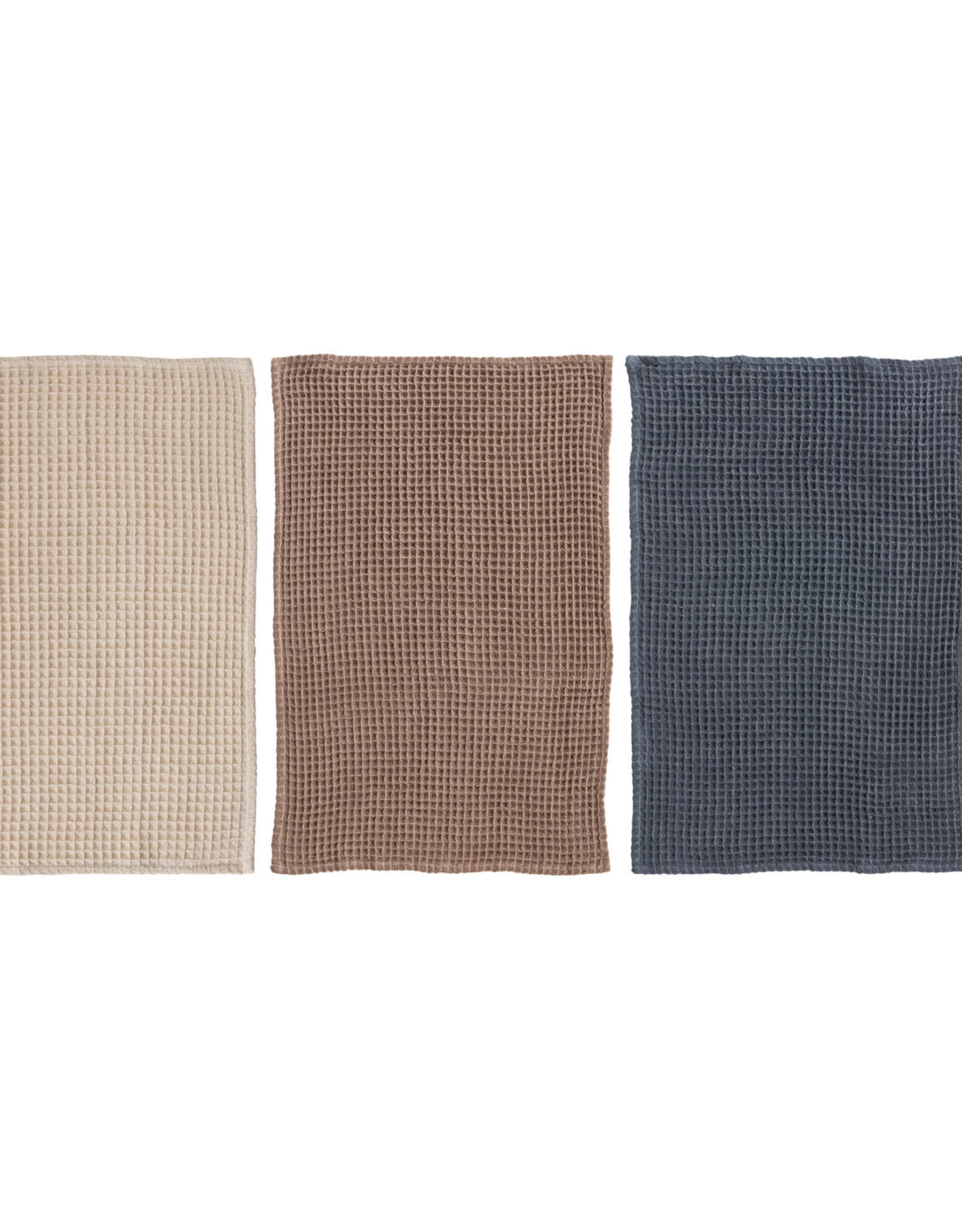 Waffle Weave Tea Towels w/ Mango Wood Cheese/Serving Board