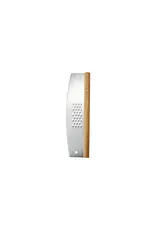 Stainless Steel & Rubberwood Pizza Cutter w/ Grater, Natural