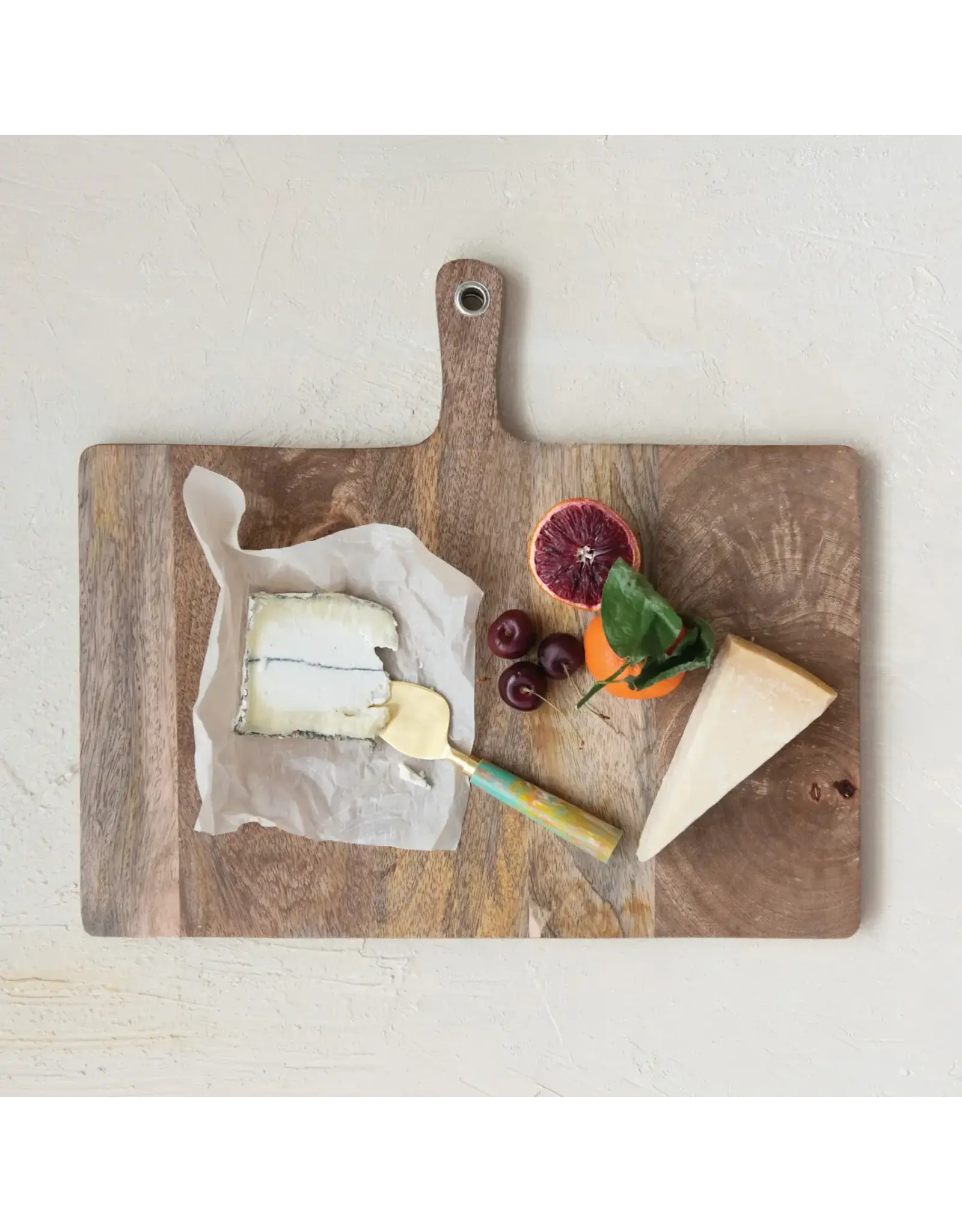 Mango Wood Cheese/Serving Board w/ Handle, Natural