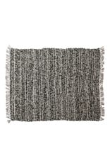 Woven Cotton & Acrylic Blend Throw with Fringe