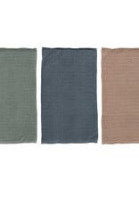 Woven Cotton Waffle Weave Tea Towel, 3 Colors