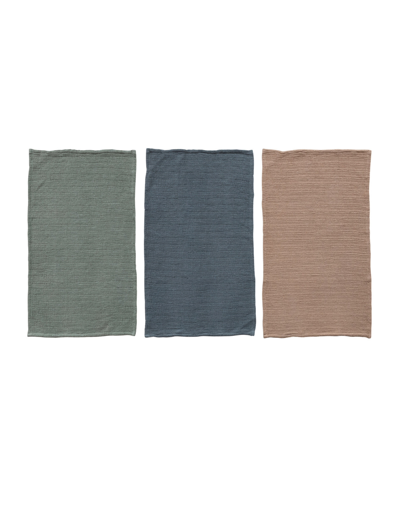 Woven Cotton Waffle Weave Tea Towel, 3 Colors