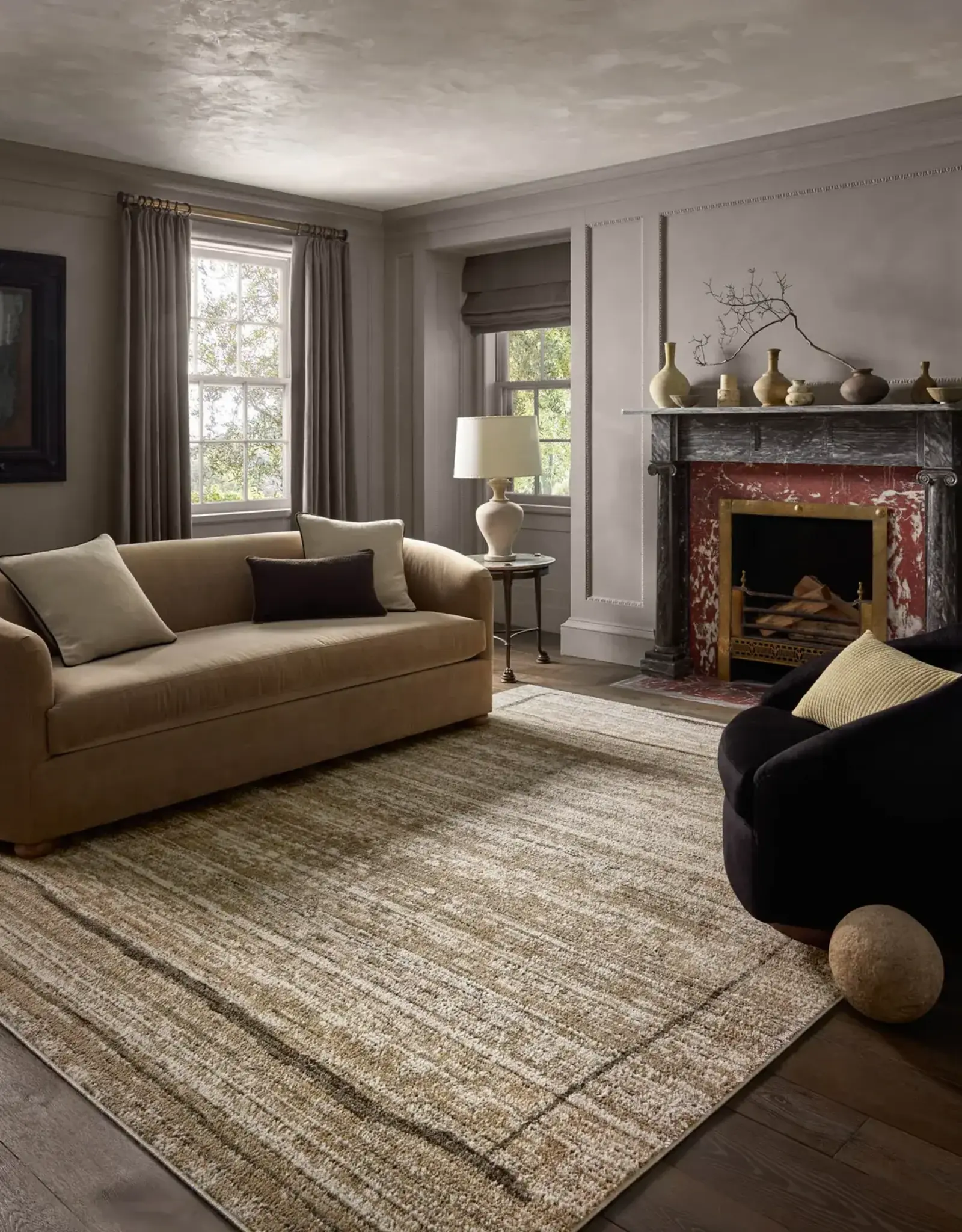 Jeremiah Brent × Loloi Bleeker Rug - BLE-05 Natural / Charcoal