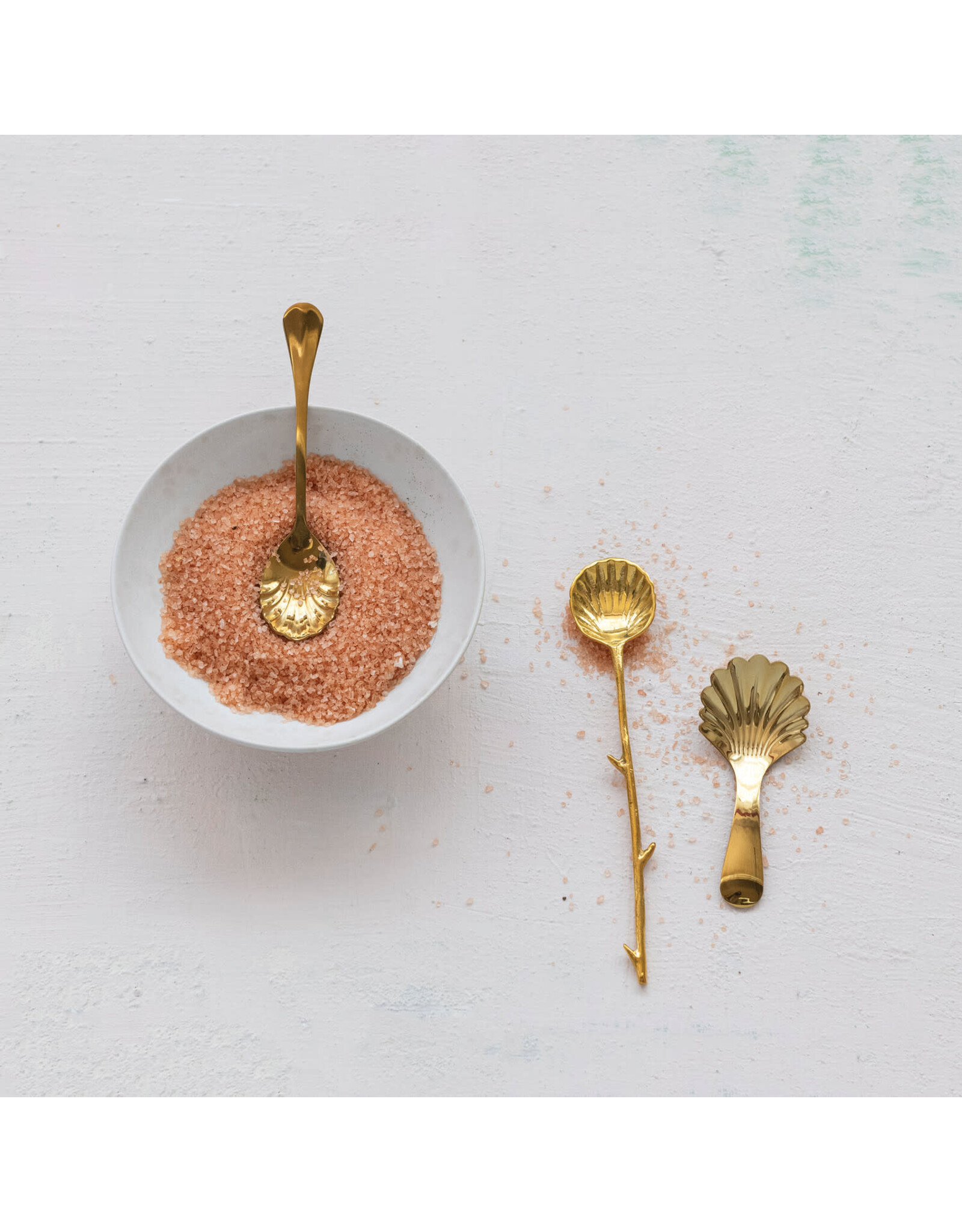 Stainless Steel Shell Shaped Scoop, Gold Finish