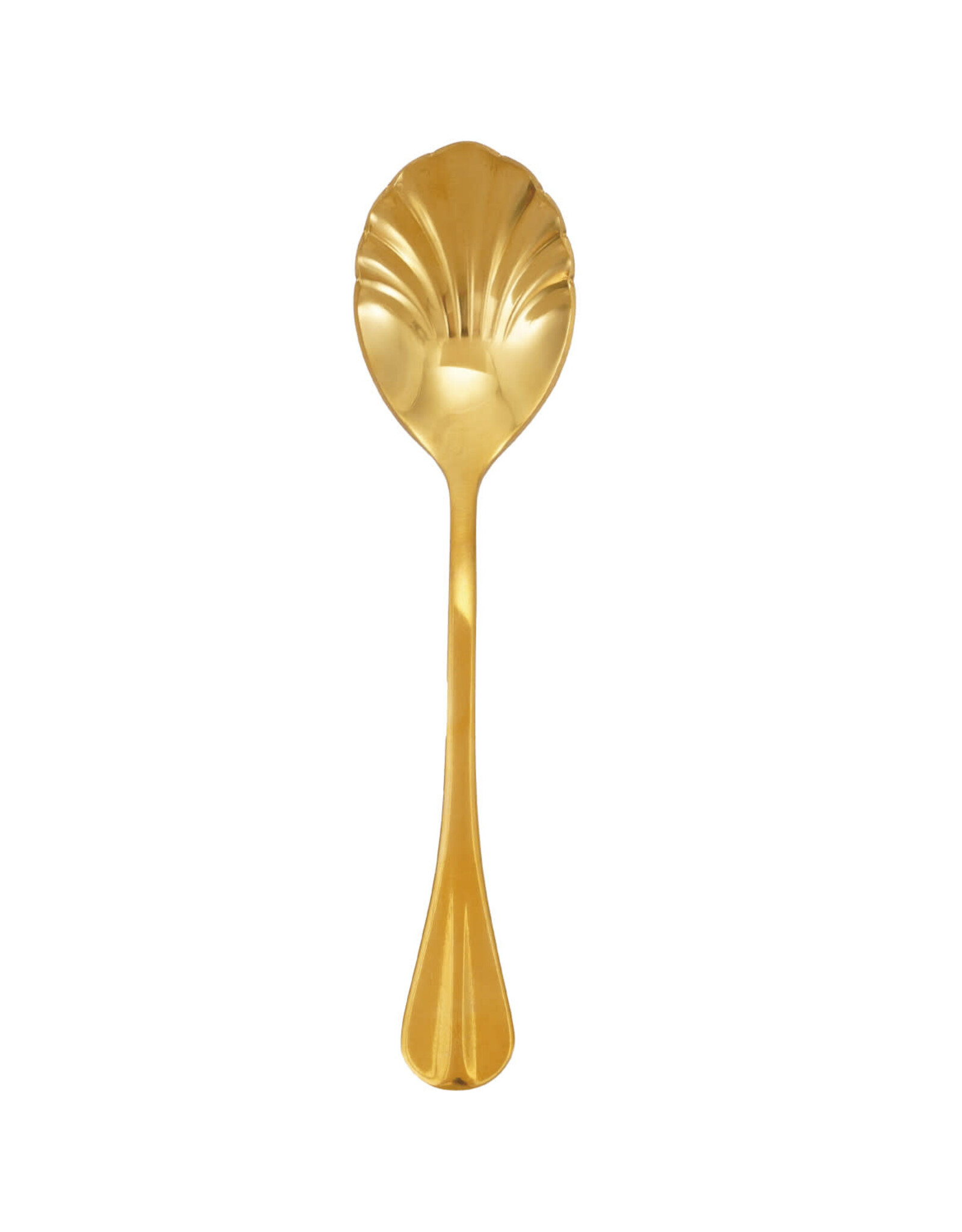 Stainless Steel Shell Shaped Spoon, Gold Finish