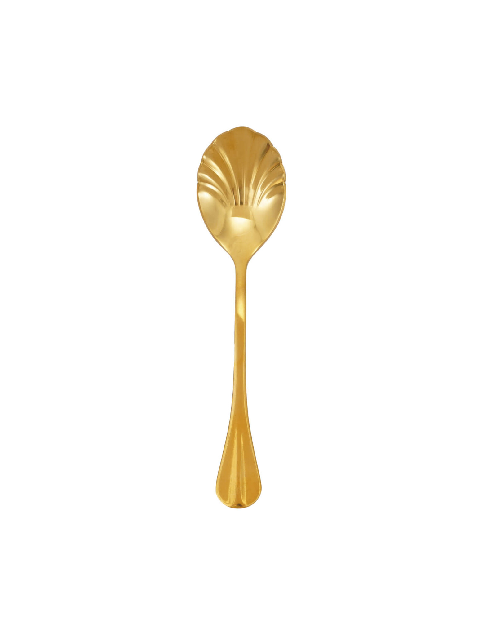 Stainless Steel Shell Shaped Spoon, Gold Finish