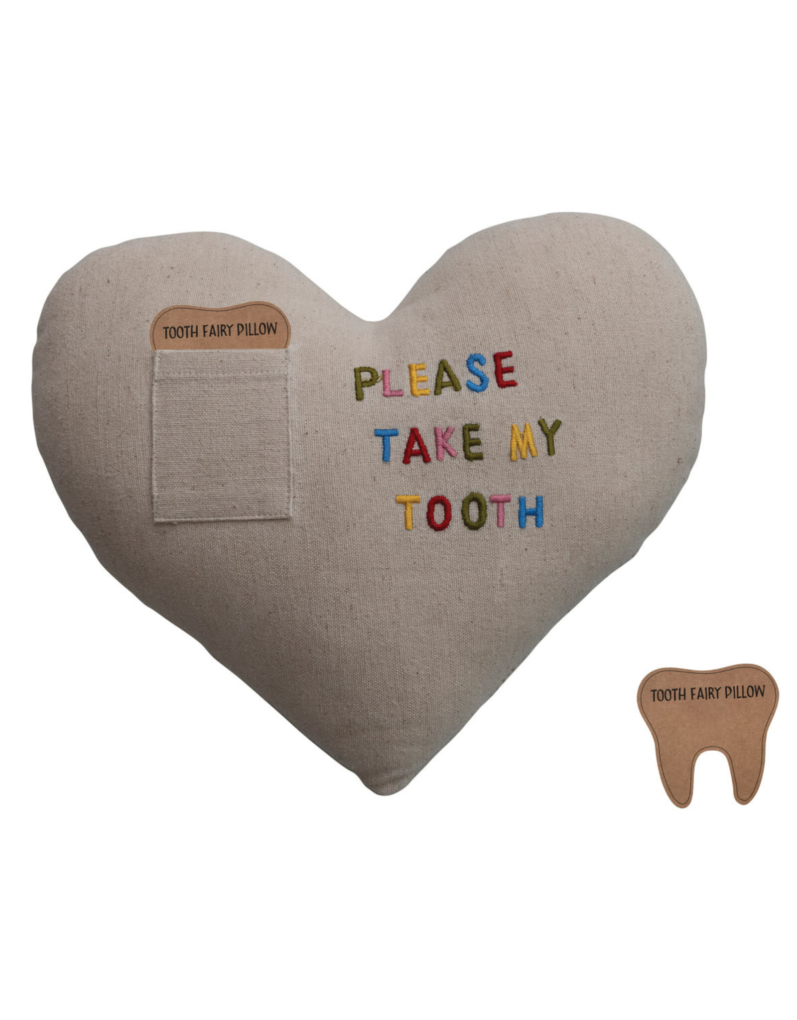 Tooth Fairy Pillow with Pocket & Embroidery "Please Take My Tooth"