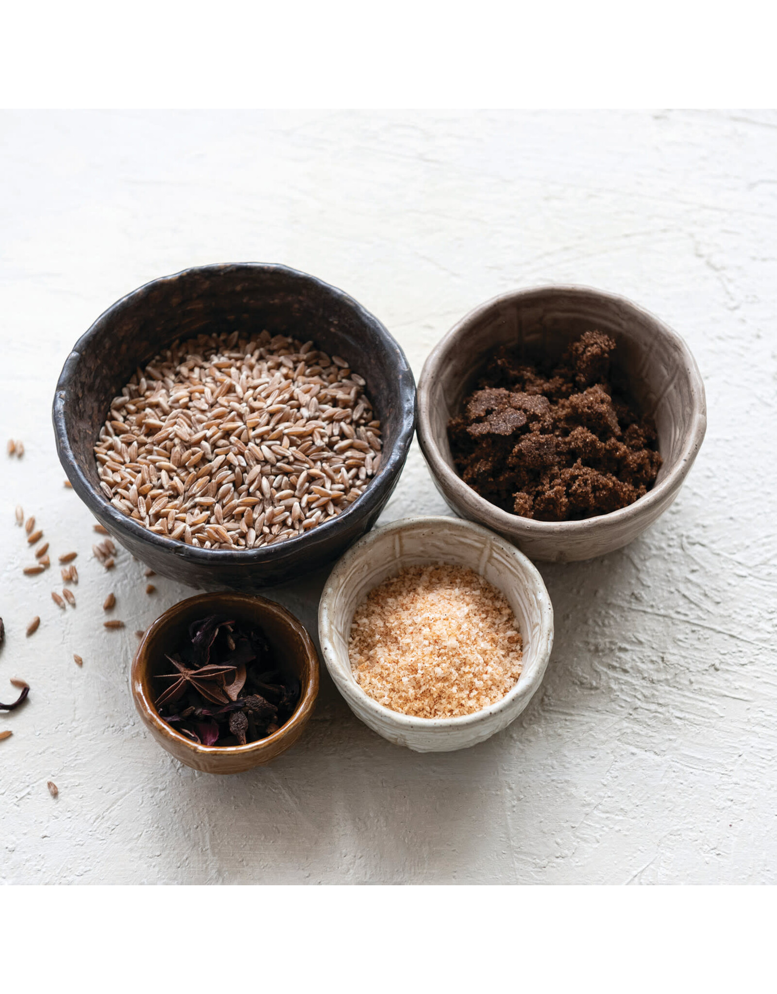 Textured Stoneware Nesting Bowls, S/4
