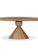 Bibianna Oval Dining Table, Smoked Honey