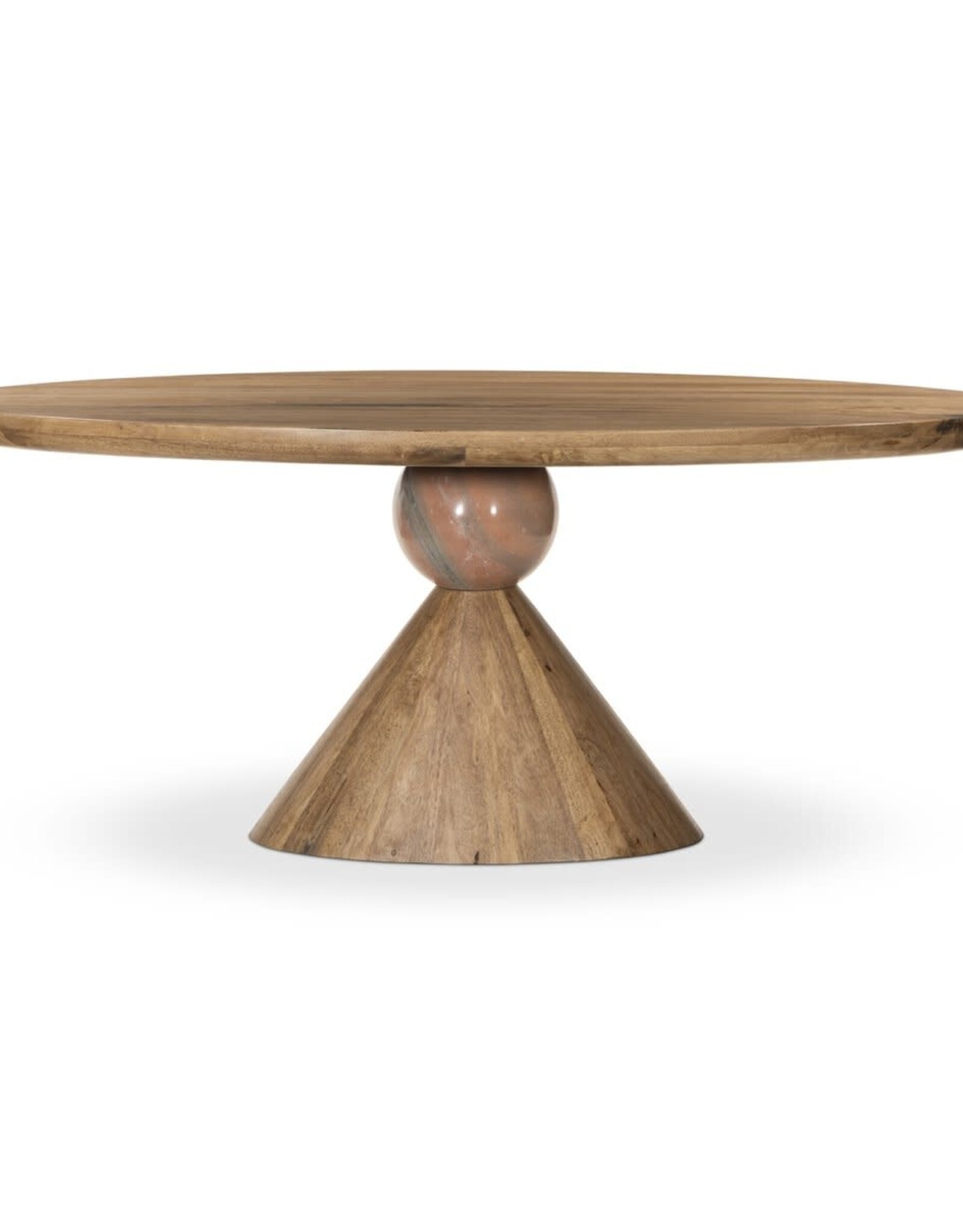 Bibianna Oval Dining Table, Smoked Honey