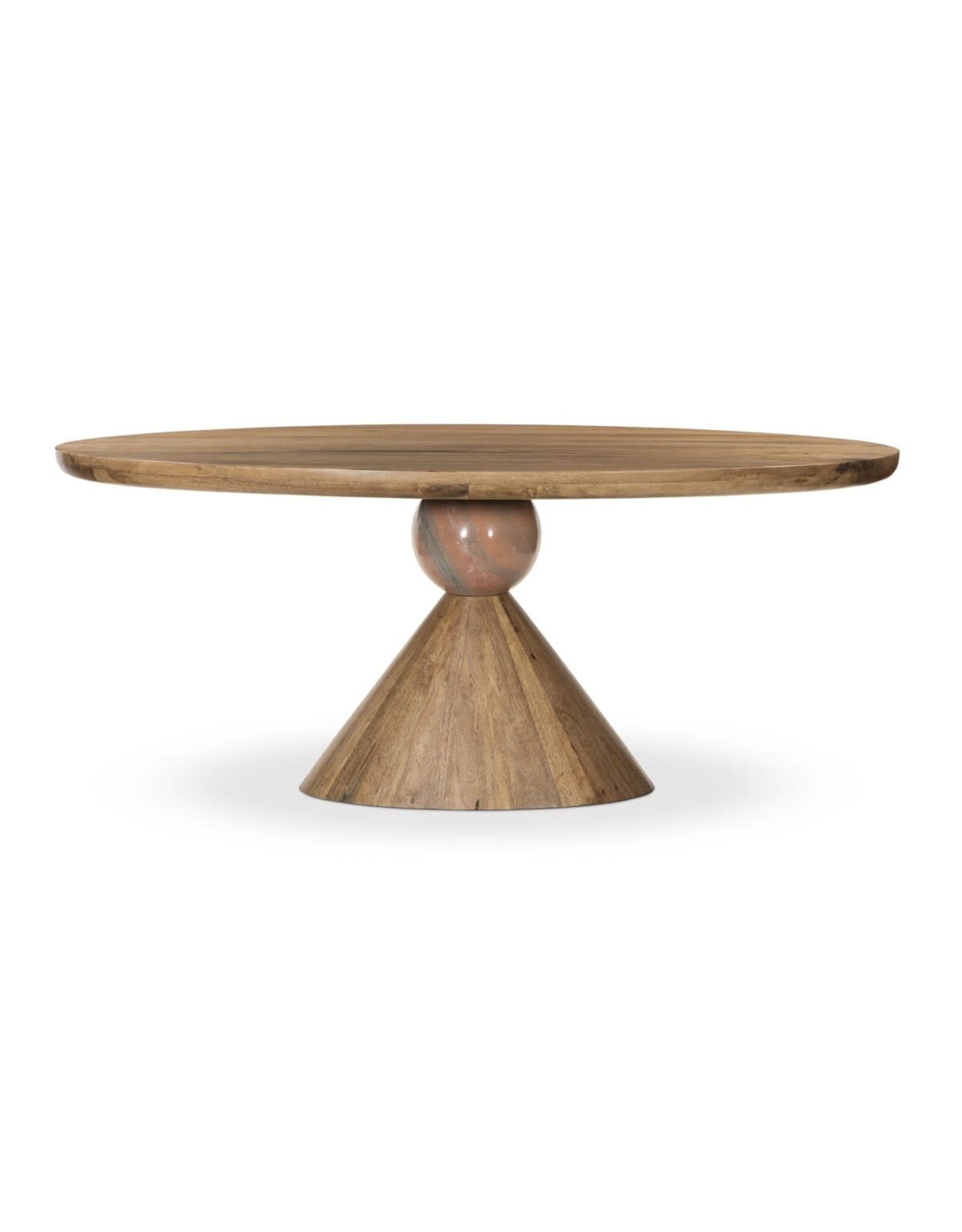 Bibianna Oval Dining Table, Smoked Honey