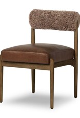 Jazelle Dining Chair, Havana Brown/ Shearling