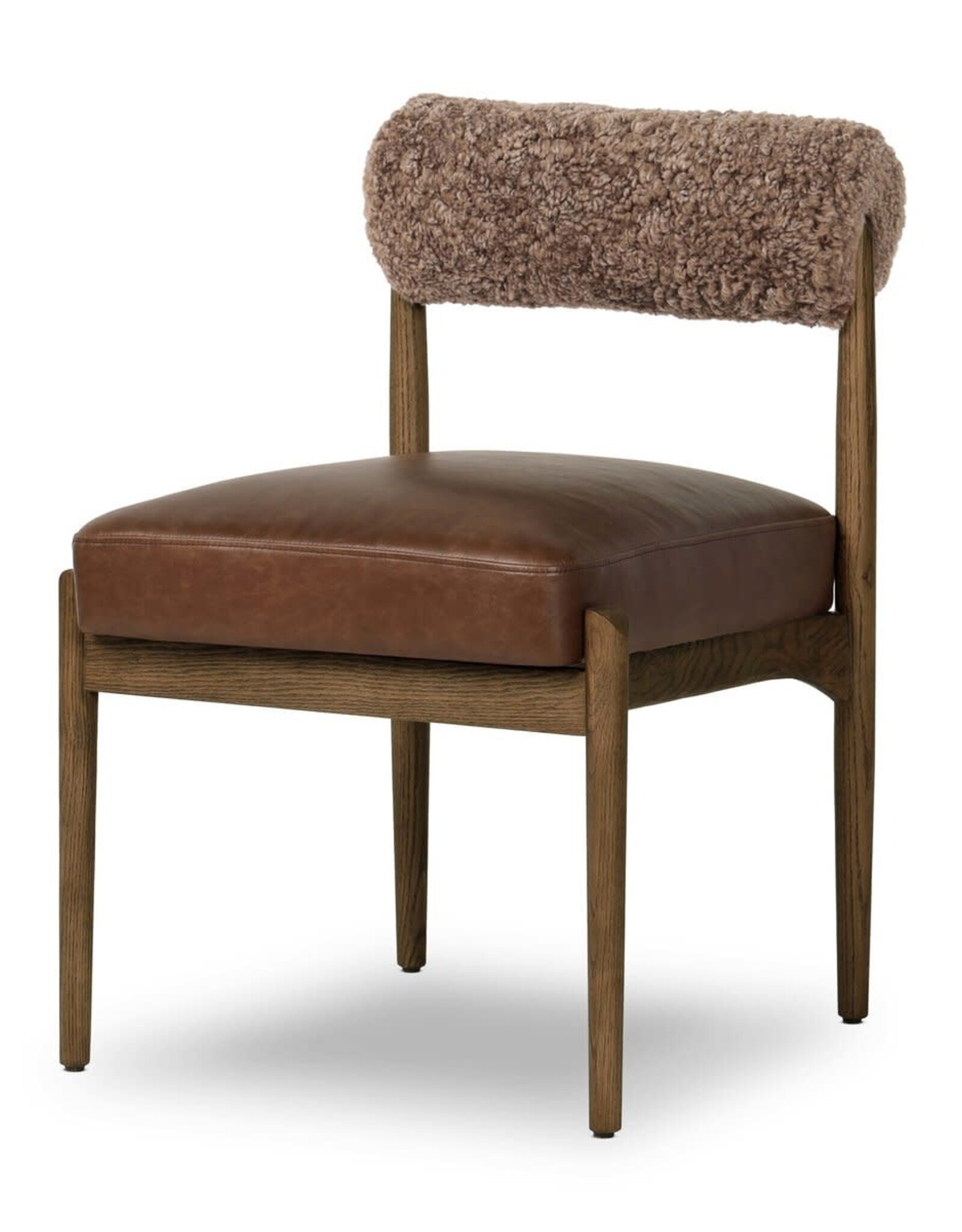 Jazelle Dining Chair, Havana Brown/ Shearling