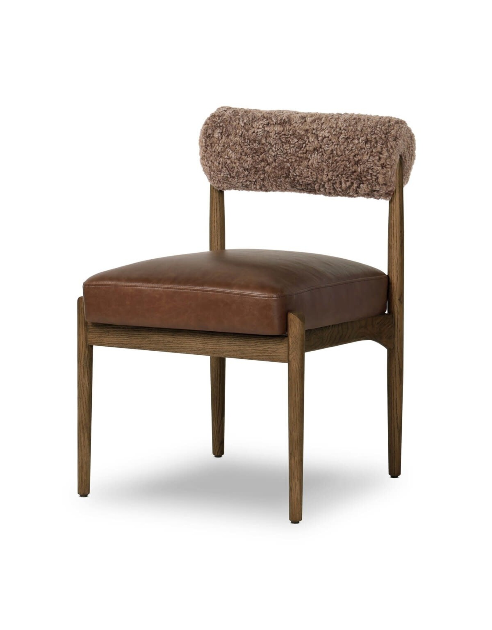 Jazelle Dining Chair, Havana Brown/ Shearling