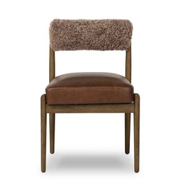 Jazelle Dining Chair, Havana Brown/ Shearling