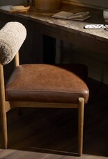 Jazelle Dining Chair, Havana Brown/ Shearling