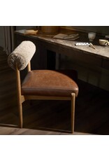 Jazelle Dining Chair, Havana Brown/ Shearling