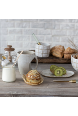 4" Round Glass Honey Jar w/Wood Honey Dipper
