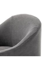 Cove Dining Chair With Casters, Bergamo Charcoal