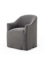 Cove Dining Chair With Casters, Bergamo Charcoal