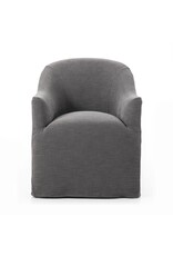 Cove Dining Chair With Casters, Bergamo Charcoal
