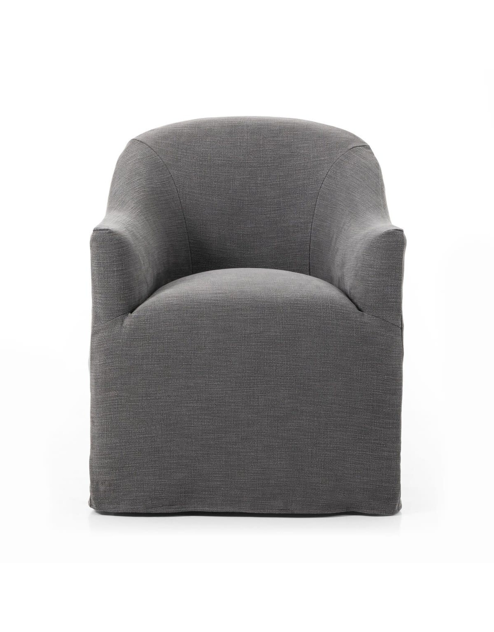 Cove Dining Chair With Casters, Bergamo Charcoal