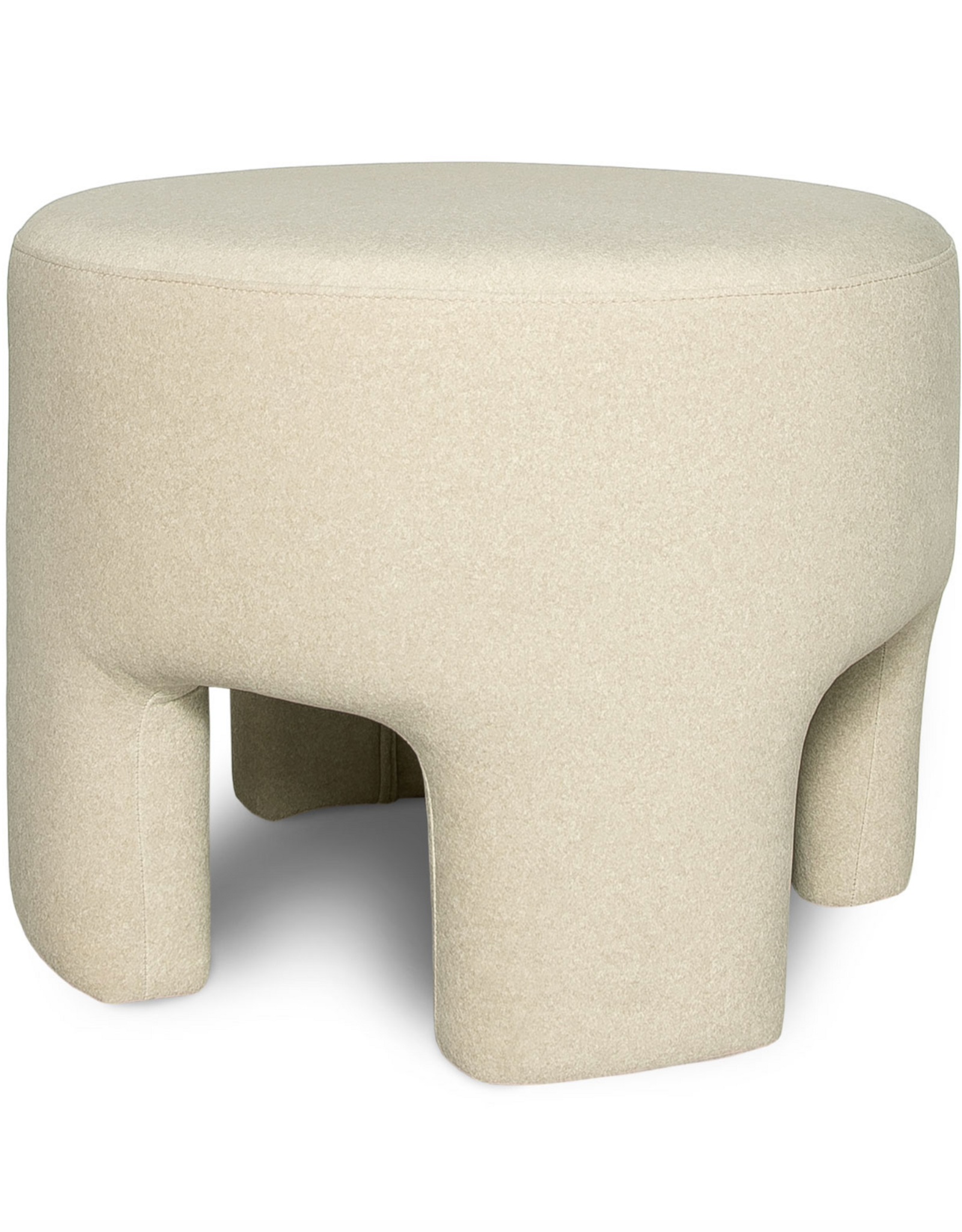 Ginger Ottoman in Velvet Natural
