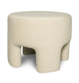 Ginger Ottoman in Velvet Natural