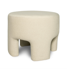 Ginger Ottoman in Velvet Natural