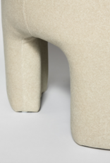 Ginger Ottoman in Velvet Natural