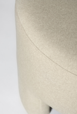 Ginger Ottoman in Velvet Natural