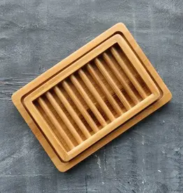 Dual-Layer Bamboo Soap Dish