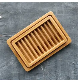 Dual-Layer Bamboo Soap Dish