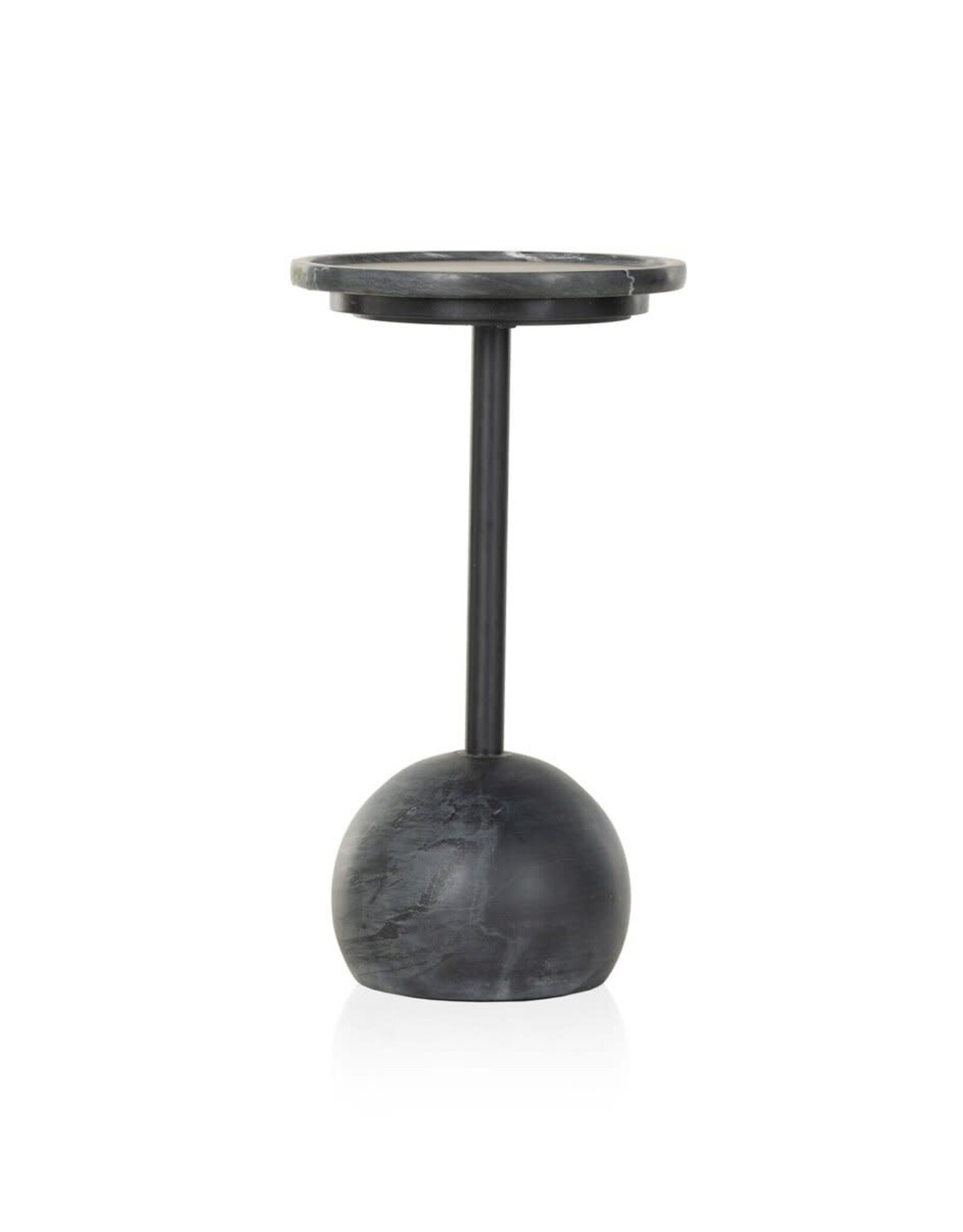 Viola Accent Table in Black Marble