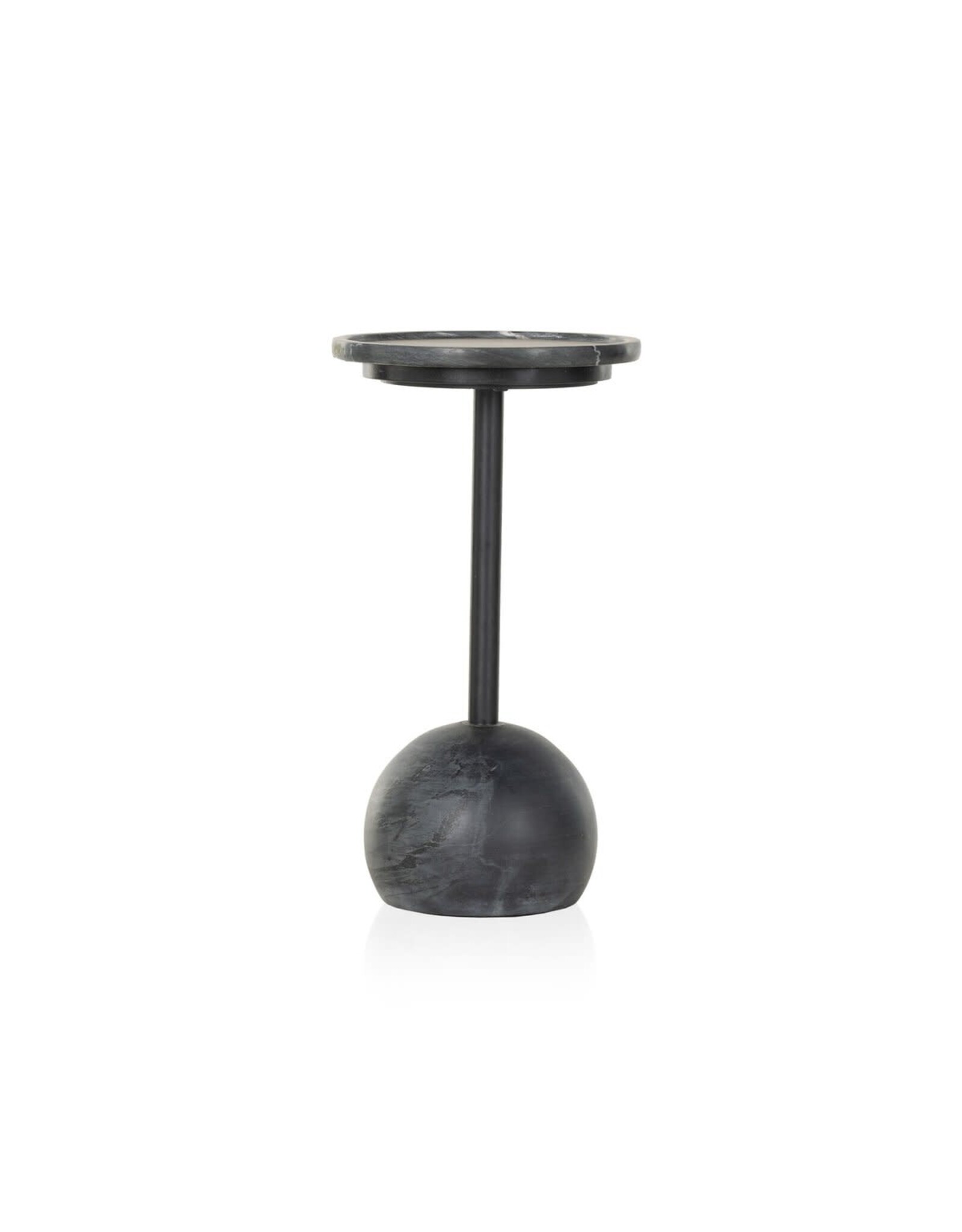 Viola Accent Table in Black Marble