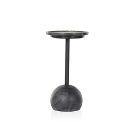 Viola Accent Table in Black Marble