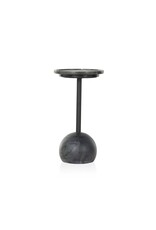 Viola Accent Table in Black Marble